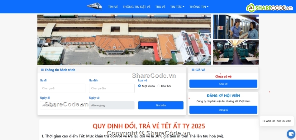Website bán vé,source code website,Source code web,đồ án tốt nghiệp,vé tàu,bán vé tàu